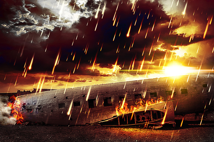 fire effect and apocalyptic photo in photoshop