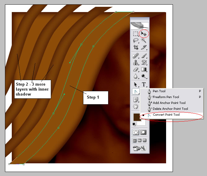 chocolate-tablet-effect tutorial intermediary image