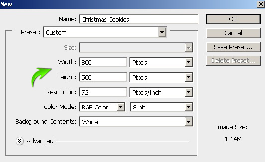 Create New Document For The Christmas Cookies Vectors