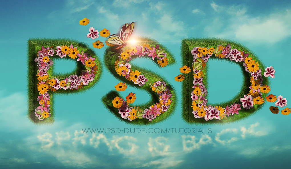 Create A Floral Text In Photoshop With SuperSpray Plugin