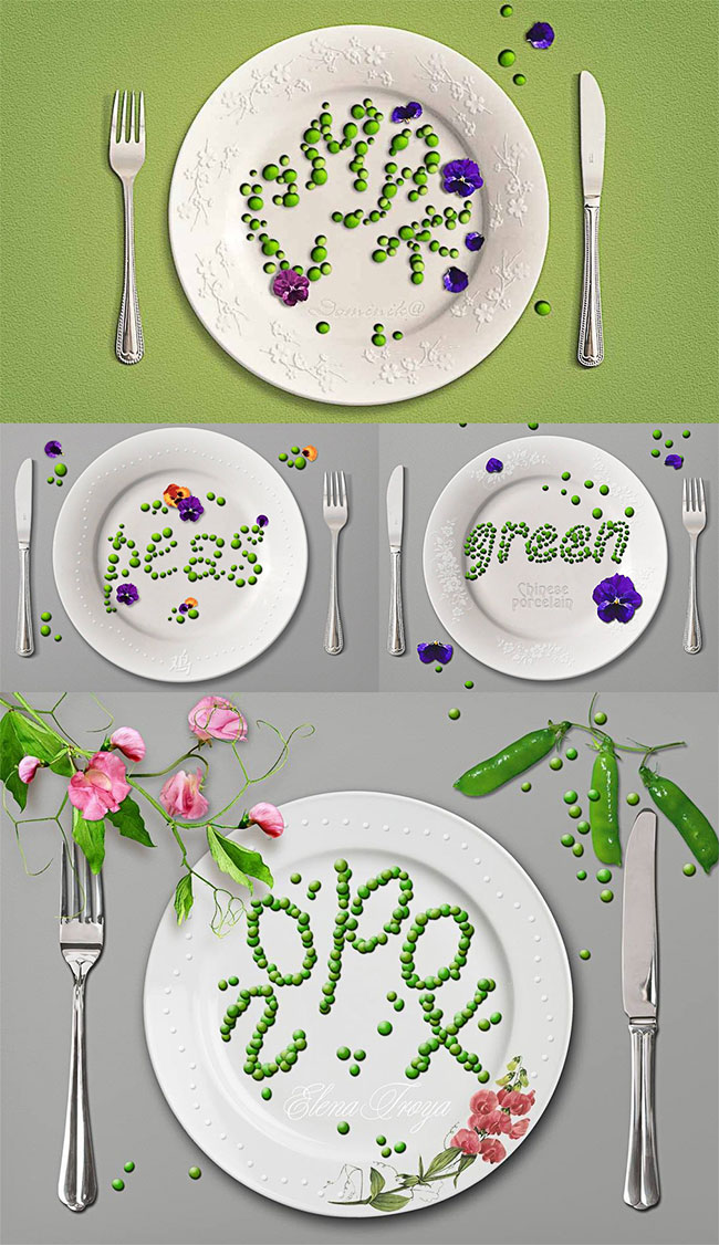 food text typography photoshop