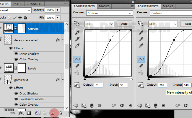 curves adjustment in photoshop