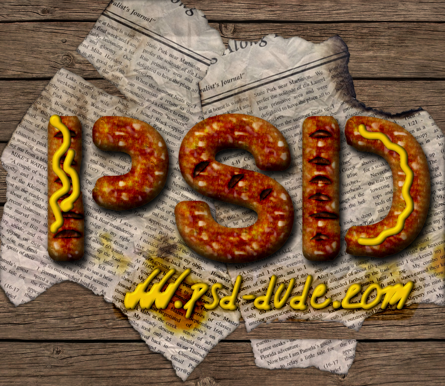 Create A Meat Sausage Photoshop Text Effect