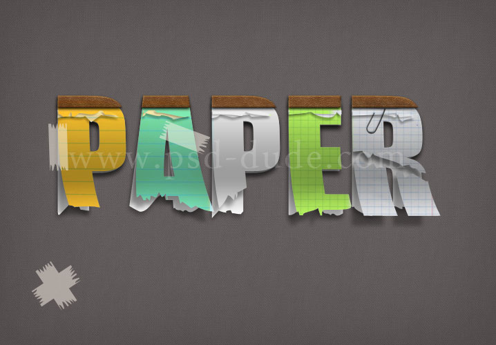 Paper Text Effect Photoshop