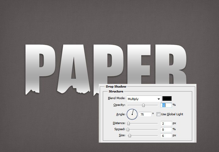 Paper Text Effect Photoshop