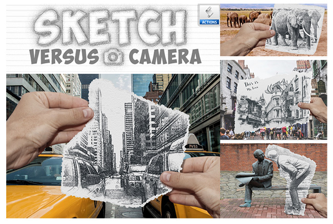 Pencil Sketch Photoshop Action - Freebie - MEDVEDY