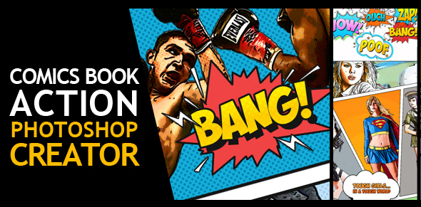 Free Photoshop Comic Book Action iolador