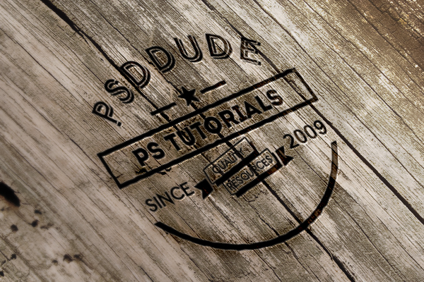 Engraved Wood Photoshop Tutorial