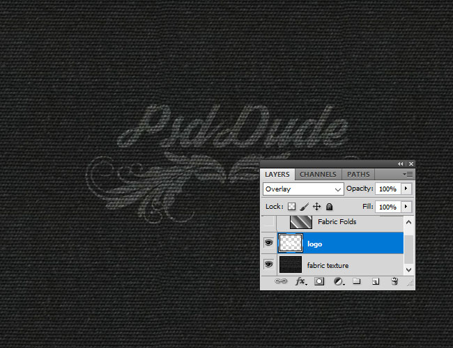 fabric logo in photoshop