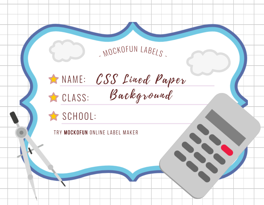 Lined Paper Background Label Maker