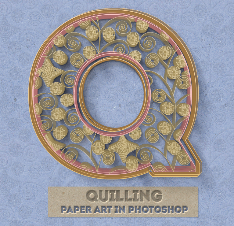 Curled Paper Art With Quilling Photoshop Creator