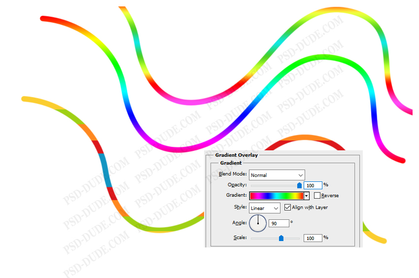 how to draw a colored line in photoshop