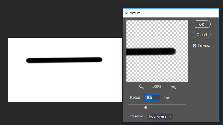 Thicken Lines In Photoshop Using The Minimum Filter