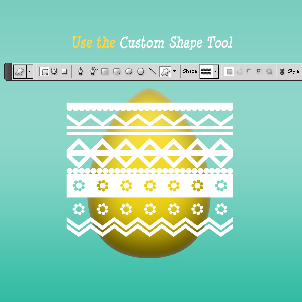 How To Add Decorations To The Easter Egg In Photoshop