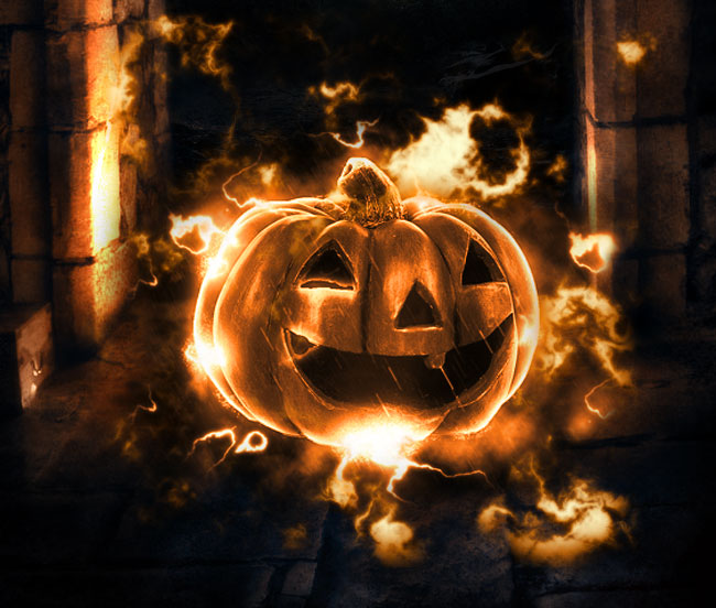 halloween pumpkin photoshop