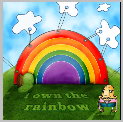 funny cartoon rainbow photoshop tutorial