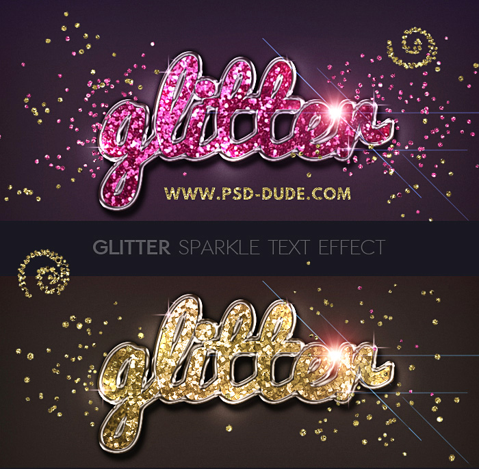 Glitter Sparkle Text Effect in Photoshop Photoshop Tutorial | PSDDude