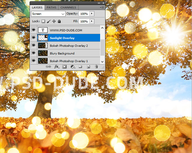 add sunlight to photo in photoshop