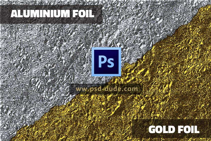 aluminium and gold oil texture