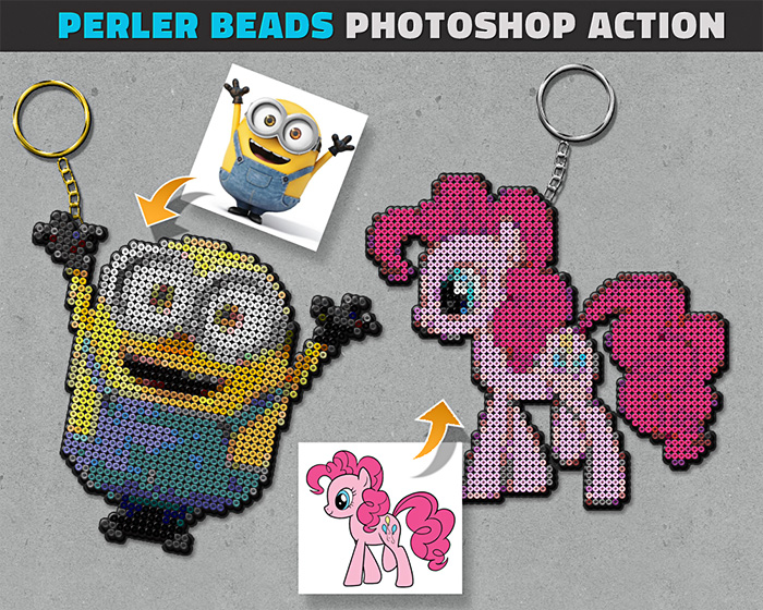 perler beads photoshop action