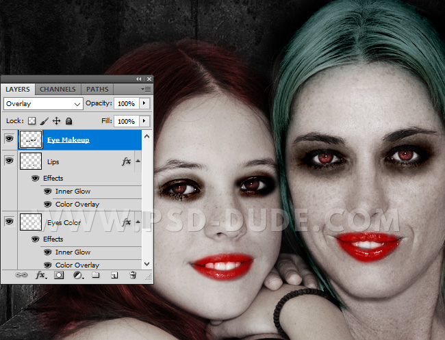 add makeup in photoshop
