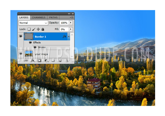 add border to an image in photoshop