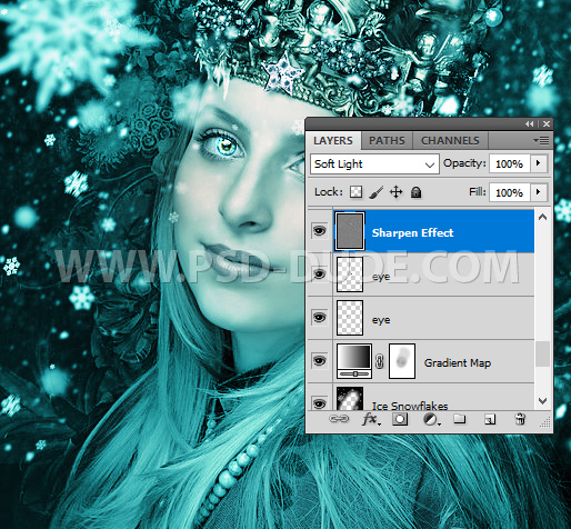 Sharpen Photoshop Ice Effect Frosted Portrait