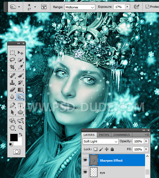 Frozen Queen Portrait Photoshop Contouring