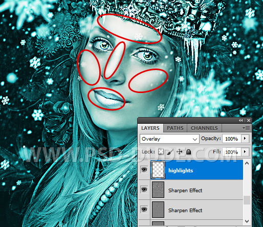 Adding Highlights To The Portrait In Photoshop