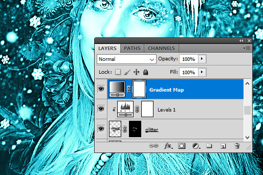 Add Another Photoshop Frozen Gradient Map Effect