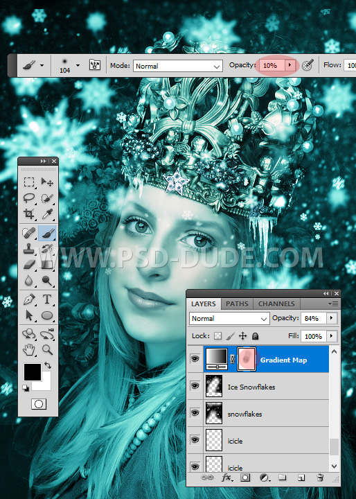 Reduce The Frozen Effect Using A Photoshop Layer Mask