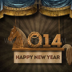 Happy New Year Vintage Old Card Photoshop Tutorial