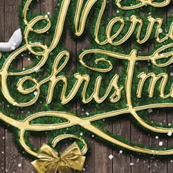 Christmas and New Year Greeting Card Photoshop Tutorial