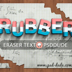 Eraser Photoshop Text Effect