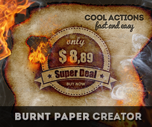 Burnt Paper with Fire Effects Photoshop