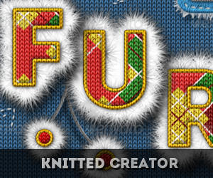 Fur and Knitted Fabric Photoshop Actions