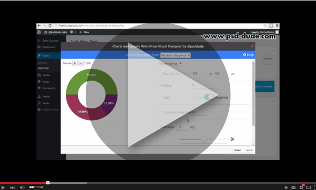 Charts and graphs WordPress Visual Designer - 1