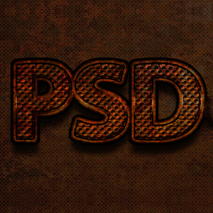 Rusty Silver and Gold Text Effect