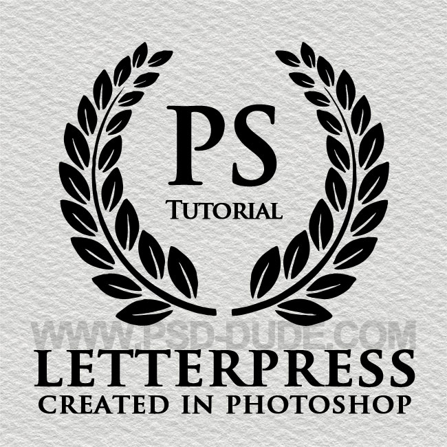 photoshop letterpress effect