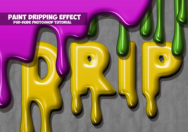 Paint Drip Text Effect in Tutorial