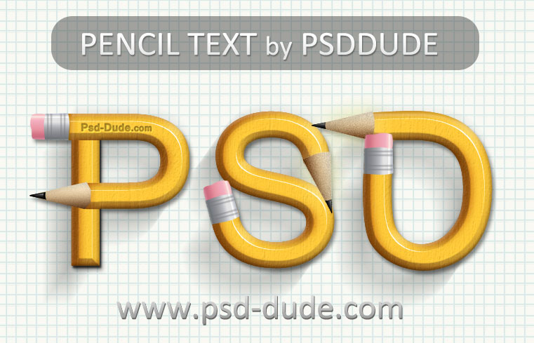 Pencil Text Effect Photoshop Tutorial