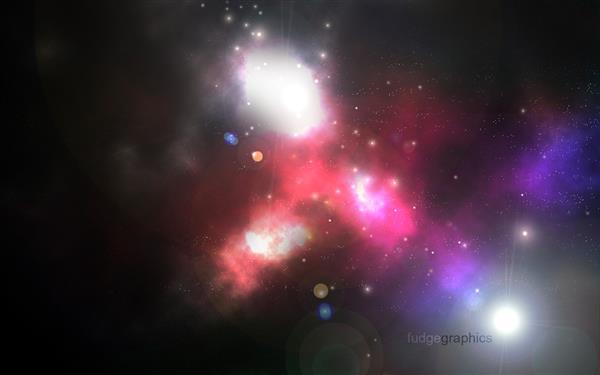 Create a realistic outer space background in Photoshop