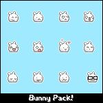 Bunny
 Pack by KlauS92 photoshop resource collected by psd-dude.com from deviantart