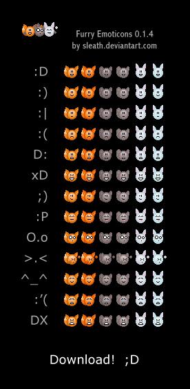 Furry
 Emoticons 014 by Sleath photoshop resource collected by psd-dude.com from deviantart