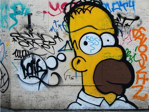 Street art graffiti wall