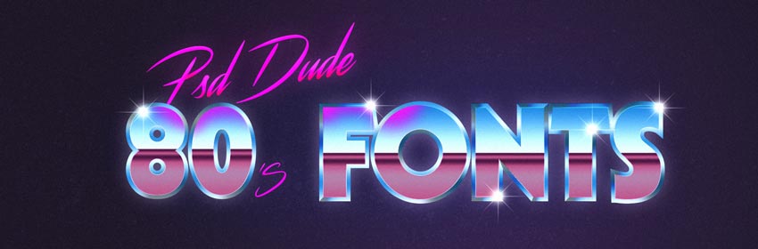 80s Fonts PSDDude