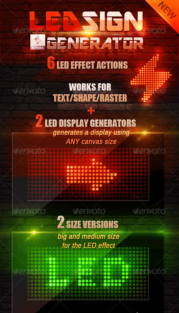 LED Sign Generator Action PSDDude
