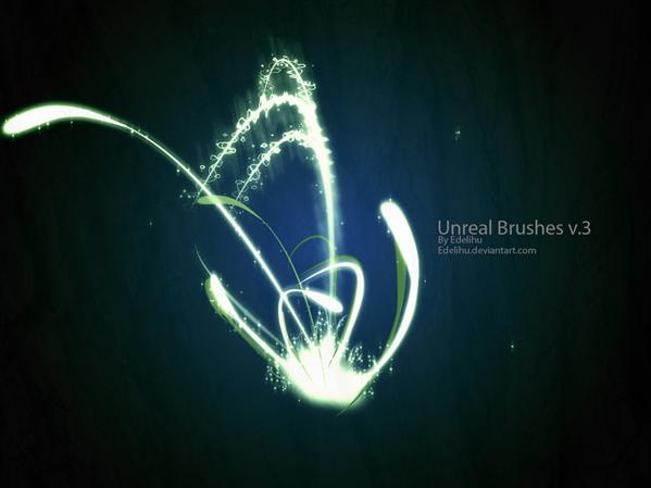 Unreal Brushes v3 by Edelihu photoshop resource collected by psd-dude.com from deviantart