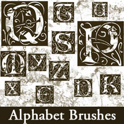 Alphabet <span class='searchHighlight'>Brushes</span> psd-dude.com Resources