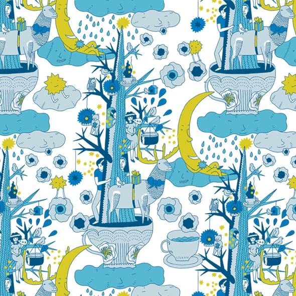 kids pattern by Eva Revolver; photoshop resource collected by psd-dude.com from Behance Network